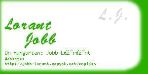 lorant jobb business card